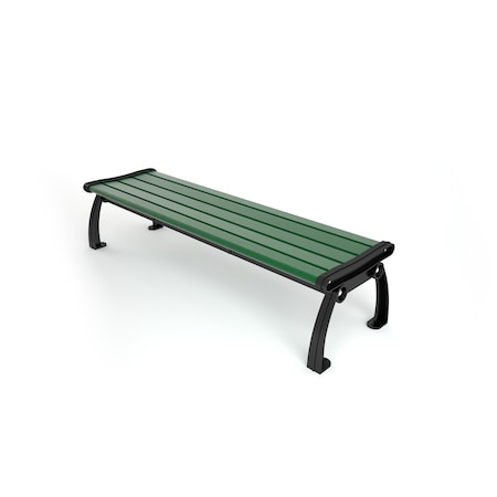 Frog Furnishings Green 5' Heritage Backless Bench with Black Frame PB 5GREBFHERBAC